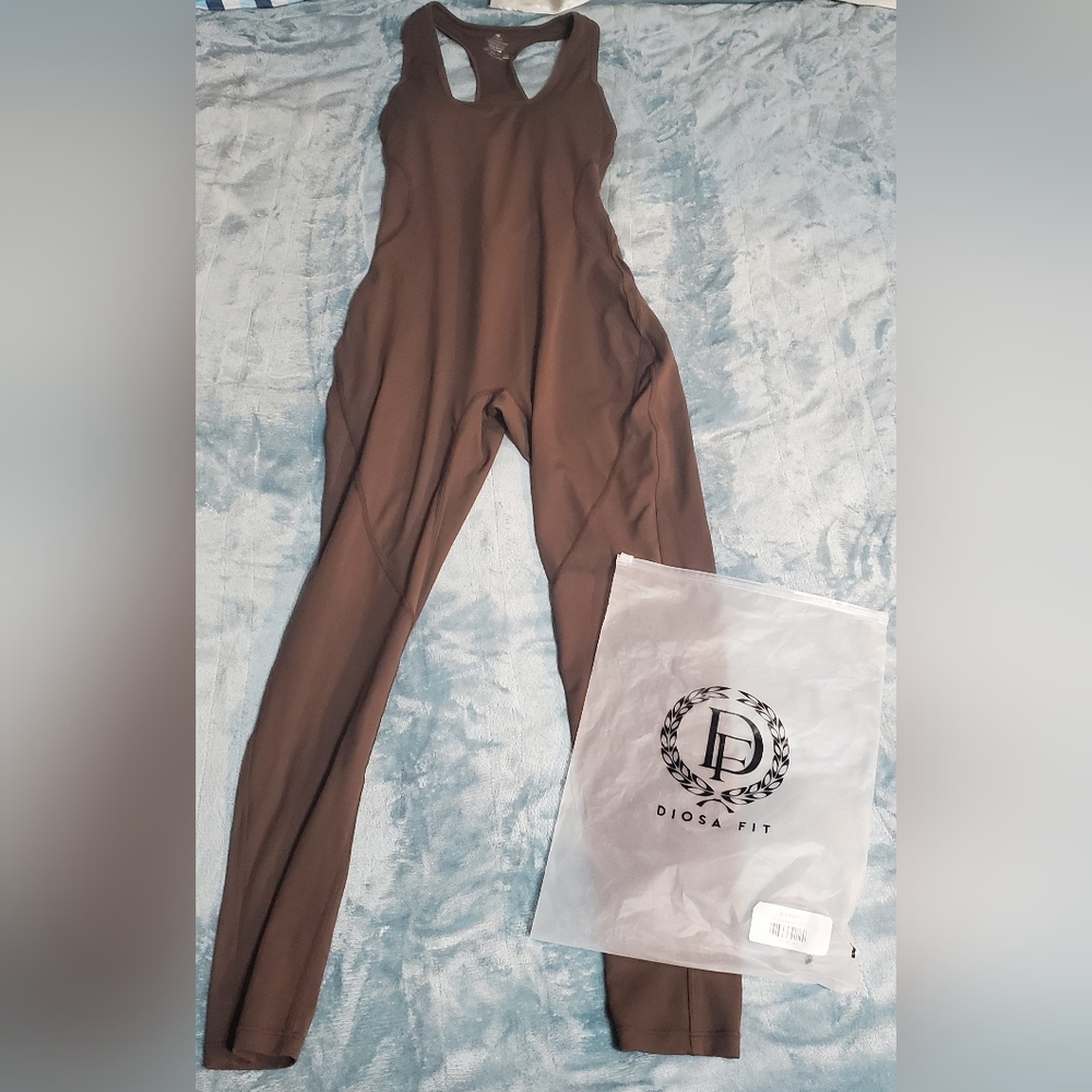 Diosa Fit Women's Chocolate Brown Jumpsuit